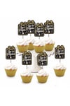 Iyi Ki Doğdun Temalı 8li Simli Deluxe Muffin Kalıbı Kürdanı Ikramlık Dekoratif Konsept