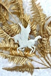 Kanatlı Beyaz Pegasus At Yılbaşı Ağaç Süsü Kabartmalı Unicorn Simli 12 Cm Yeni Yıl Çam Ağacı Süs