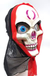 Kanlı Tek Gözlü Gülen Kuru Kafa Maske Halloween Partisi Cadılar Bayramı Unisex Her Kafaya Uygun