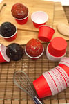 Kırmızı 50li Kek Kalıbı Fırında Dağılmayan 6.5x4 Cm Sert Karton Muffin Kalıbı Kabı Cupcake Kapsülü