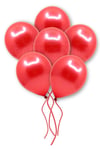 Kırmızı Konfetili Şeffaf Ve Kırmızı Metalik Balon Seti 20 Adet 30 Cm Içi Gözüken Pullu Balon Pulu