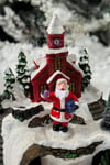 Kış Temalı Müzikli Işıklı Trenli Hareketli Noel Babalı 15x12 Cm Yılbaşı Yeni Yıl Dekoru Şehir Süsü