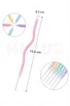Kıvrımlı Makaron Renkli Mum 6 Adet 15 Cm Doğum Günü Pasta Mumu Dalgalı Pastel Soft Renk Parti Süsü