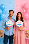 Kız mı Erkek mi Konuşma Balonu 10 Adet Cinsiyet Belirleme Partisi Baby Shower Fotoğraf Çekim Seti