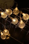 Kristalize Top Led Işık 3 Metre Hoşgeldin Ramazan Bayramı Dekorasyonu 20 Ledli Günışığı Pilli Süs