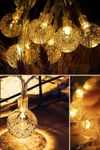 Kristalize Top Led Işık 3 Metre Hoşgeldin Ramazan Bayramı Dekorasyonu 20 Ledli Günışığı Pilli Süs