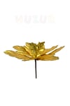 Krom Efektli Gold Ata Çiçeği 22 Cm Parlak Görünümlü Simli Yılbaşı Çam Ağacı Yeni Yıl Yapay Çiçek