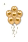 Küçük Mini Boy Gold Renkli Krom Balon 10 Adet 6 Inç 15 Cm Altın Sarısı Çok Parlak Doğum Günü Balonu