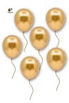 Küçük Mini Boy Gold Renkli Krom Balon 50 Adet 6 Inç 15 Cm Altın Sarısı Çok Parlak Doğum Günü Balonu
