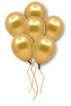 Küçük Mini Boy Gold Renkli Metalik Balon 10 Adet 6 Inç 15 Cm Altın Sarısı Temalı Doğum Günü Balonu