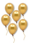 Küçük Mini Boy Gold Renkli Metalik Balon 10 Adet 6 Inç 15 Cm Altın Sarısı Temalı Doğum Günü Balonu