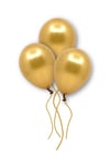 Küçük Mini Boy Gold Renkli Metalik Balon 10 Adet 6 Inç 15 Cm Altın Sarısı Temalı Doğum Günü Balonu