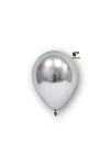 Küçük Mini Boy Gümüş Renkli Krom Balon 10 Adet 6 Inç 15 Cm Gri Silver Çok Parlak Doğum Günü Balonu