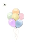 Küçük Mini Boy Karışık Renkli Makaron Balon 10 Adet 6 Inç 15 Cm Parti Balonu Soft Renk Doğum Günü