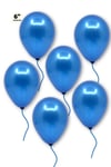 Küçük Mini Boy Lacivert Renkli Metalik Balon 10 Adet 6 Inç 15 Cm Doğum Günü Sünnet Mevlüt Balonu