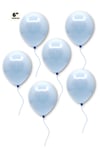 Küçük Mini Boy Mavi Renkli Makaron Balon 10 Adet 6 Inç 15 Cm Parti Balonu Soft Renk Doğum Günü Süsü