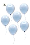 Küçük Mini Boy Mavi Renkli Makaron Balon 50 Adet 6 Inç 15 Cm Parti Balonu Soft Renk Doğum Günü Süsü