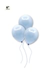 Küçük Mini Boy Mavi Renkli Makaron Balon 10 Adet 6 Inç 15 Cm Parti Balonu Soft Renk Doğum Günü Süsü