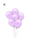Küçük Mini Boy Mor Renkli Makaron Balon 50 Adet 6 Inç 15 Cm Parti Balonu Soft Renk Doğum Günü Süsü