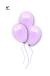 Küçük Mini Boy Mor Renkli Makaron Balon 50 Adet 6 Inç 15 Cm Parti Balonu Soft Renk Doğum Günü Süsü