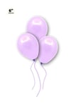 Küçük Mini Boy Mor Renkli Makaron Balon 10 Adet 6 Inç 15 Cm Parti Balonu Soft Renk Doğum Günü Süsü