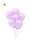 Küçük Mini Boy Mor Renkli Makaron Balon 10 Adet 6 Inç 15 Cm Parti Balonu Soft Renk Doğum Günü Süsü