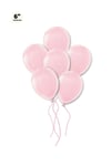 Küçük Mini Boy Pembe Renkli Makaron Balon 10 Adet 6 Inç 15 Cm Parti Balonu Soft Renk Doğum Günü Süsü