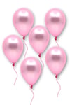 Küçük Mini Boy Pembe Renkli Metalik Balon 10 Adet 6 Inç 15 Cm Doğum Günü Cinsiyet Temalı Balonu