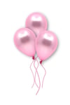 Küçük Mini Boy Pembe Renkli Metalik Balon 10 Adet 6 Inç 15 Cm Doğum Günü Cinsiyet Temalı Balonu