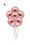 Küçük Mini Boy Rose Gold 50 Adet Renkli Krom Balon 6 Inç 15 Cm Bekarlığa Veda Bride Doğum Günü Balon