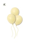Küçük Mini Boy Sarı Renkli Makaron Balon 50 Adet 6 Inç 15 Cm Parti Balonu Soft Renk Doğum Günü Süsü