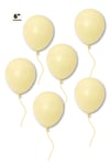Küçük Mini Boy Sarı Renkli Makaron Balon 50 Adet 6 Inç 15 Cm Parti Balonu Soft Renk Doğum Günü Süsü