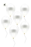 Küçük Mini Boy Şeffaf Balon 10 Adet 6 Inç 15 Cm Içi Gözüken Içine Balon Pulu Konfetisi Koyulan Balon