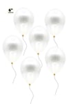 Küçük Mini Boy Şeffaf Balon 50 Adet 6 Inç 15 Cm Içi Gözüken Içine Balon Pulu Konfetisi Koyulan Balon