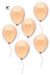 Küçük Mini Boy Somon Renkli Makaron Balon 50 Adet 6 Inç 15 Cm Parti Balonu Soft Renk Doğum Günü Süsü