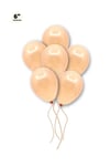 Küçük Mini Boy Somon Renkli Makaron Balon 10 Adet 6 Inç 15 Cm Parti Balonu Soft Renk Doğum Günü Süsü