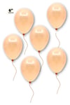 Küçük Mini Boy Somon Renkli Makaron Balon 10 Adet 6 Inç 15 Cm Parti Balonu Soft Renk Doğum Günü Süsü
