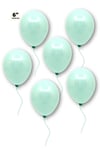 Küçük Mini Boy Su Yeşili Renkli Makaron Balon 10 Adet 6 Inç 15 Cm Parti Balonu Soft Renk Doğum Günü