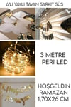 Led Işıklı Hoşgeldin Ramazan Yazısı Ramazan Bayramı Tavan Süsü 11 Ayın Sultanı Dini Süsleme Süs Seti