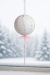 Lolipop Şeker 25 Cm Pembe Fiyonklu Renkli Mini Yıldız Kalp Figürlü Tatlı Yılbaşı Çam Ağacı Süsü