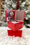 Lüks Yılbaşı Hediyelik Hediye Kutusu 3 Lü Set Kabartmalı Noel Baba Baskılı Yeni Yıl Kış Temalı
