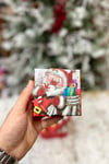 Lüks Yılbaşı Hediyelik Hediye Kutusu 3 Lü Set Kabartmalı Noel Baba Baskılı Yeni Yıl Kış Temalı
