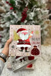 Lüks Yılbaşı Hediyelik Hediye Kutusu 3 Lü Set Yaldızlı Parlak Baskı Noel Baba Geyik Merry Christmas
