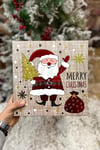 Lüks Yılbaşı Hediyelik Hediye Kutusu 3 Lü Set Yaldızlı Parlak Baskı Noel Baba Geyik Merry Christmas