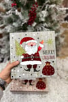 Lüks Yılbaşı Hediyelik Hediye Kutusu 3 Lü Set Yaldızlı Parlak Baskı Noel Baba Geyik Merry Christmas