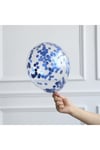 Mavi Konfetili Şeffaf Balon 10 Adet 30 Cm Içi Gözüken Pullu Balon Balon Pulu Renksiz Balon Parti