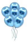 Mavi Konfetili Şeffaf ve Mavi Krom Balon Seti 20 Adet 30 cm İçi Gözüken Pullu Balon Pulu Parti