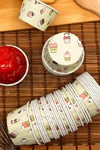 Mint Yeşili Desenli 50li Kek Kalıbı Kek Dondurma Baskılı Fırında Dağılmayan 6.5x4 Cm Muffin Cupcake