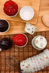 Mint Yeşili Desenli 50li Kek Kalıbı Kek Dondurma Baskılı Fırında Dağılmayan 6.5x4 Cm Muffin Cupcake