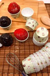 Mint Yeşili Desenli 50li Kek Kalıbı Kek Dondurma Baskılı Fırında Dağılmayan 6.5x4 Cm Muffin Cupcake